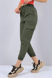 21 95 Tl Haki Dar Paca Bayan Kargo Pantolon 14964b Modamizbir Kargo Pantolon Pantolon Mankenler