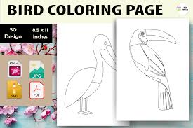 3 birds coloring pages for adults premium vector 2 years ago. Bird Coloring Page For Kids 3 Kdp Graphic By Sei Ripan Creative Fabrica