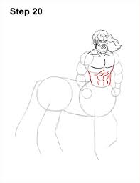 Since this centaur is being drawn from the side, you will need to draw out the forehead, nose and jawline like you see here. How To Draw A Centaur Video Step By Step Pictures