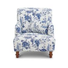 Embrace Coastal Elegance Seaside Accent Chair In Nautical Navy And White Floral Upholstery White Accent Chair Accent Chairs Stylish Accent Chairs