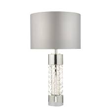 Free delivery & no fuss returns! Yalena Table Lamp Large Pol Chr Crystal C W Shade