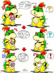 Where can you find bowser jr and his dad? Bowser Jr And Baby Bowser Confusion Mario Comics Super Mario Memes Super Mario Brothers