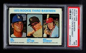 We did not find results for: Amazon Com 1973 Topps 615 Rookie Third Basemen Mike Schmidt Ron Cey John Hilton Dodgers Padres Phillies Baseball Card Psa 7 Nm Dodgers Padres Phillies Collectibles Fine Art