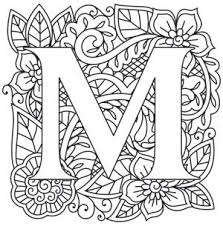Mendhika Letter M Coloring Letters Coloring Pages Alphabet Design
