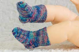 Knit Newborn Baby Socks Free Knitting Pattern