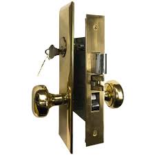 Premier Lock Brass Mortise Entry Left Hand Door Lock Set With 2 3 4 In Backset 2 Sc1 Keys And Wide Face Plate Hex Ml02 The Home Depot