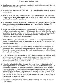 Cooking Temperature Conversion Chart Fan Oven