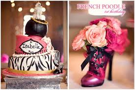 French birthday party decorations, paris theme french backdrop, oh la la black and white stripes banner, any event bbd0046. French Poodle Themed 1st Birthday Party Pizzazzerie