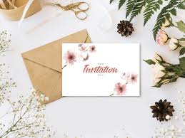 Download Invitation Card With Flowers Mockup Free Mockup Invitation Mockup Free Wedding Cards Free Invitations Yellowimages Mockups