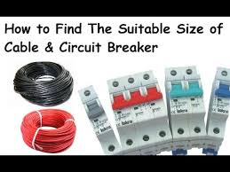 How To Find Out Suitable Size Of Electric Cable Circuit Breaker Urdu Hindi