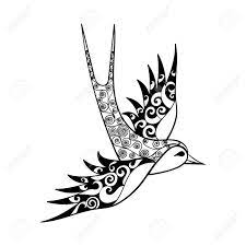 The links to my other swallow design vids are below. Hand Drawn Tribal Swallow Bird Totem For Adult Coloring Page Or Tattoos With High Details Isolated On White Background Illustration In Zentangle Style Vector Monochrome Sketch Royalty Free Cliparts Vectors And Stock