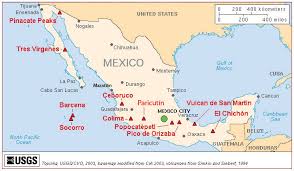 Roads, streets and buildings on satellite photos; Mexico