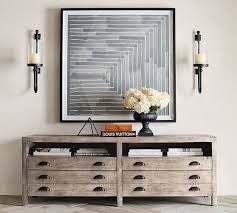 We were storing the tv there until we could get a stand for it. Architect S 68 Reclaimed Wood Media Console Pottery Barn