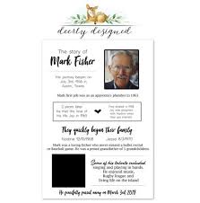 Minimalist Simple Black And White Funeral Program Printable Memorial Card Obituary Celebration Of Li Celebration Of Life Funeral Programs Memorial Cards
