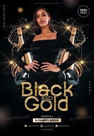 Download gold and black powerpoint templates ppt and google slides themes to create awesome presentations. Black And Gold Party Flyer Psd Template 33501 Styleflyers