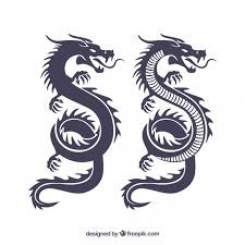 Free Traditional Chinese Dragon Silhouette Collection Svg Dxf Eps Png Suv Cut File Etsy