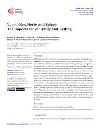 List of foods that start with i. Pdf Vegetables Herbs And Spices The Importance Of Family And Tasting