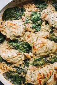 This One Pot Ranch Chicken Rice Is A Weeknight Win Canned Spinach Recipes Chicken Rice Recipes Spinach Recipes