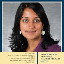 In honor of #AAPIHeritageMonth, we spoke to members of the AAPI community  at #GWSMHS about what's important to know. Here's what Sonal Batra, MD,  assistant professor of emergency medicine at #GWSMHS and
