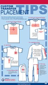 Tips For Design Image Placement When Customizing Apparel Custom Apparel Infographic Transferexpress Com Cricut Tutorials Cricut Cricut Vinyl