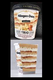 Haagen Dazs Trio Crispy Layers Vanilla Caramel White Chocolate Ice Cream This Incredible Combination Of Tastes And Textures Combines Layers Of Vanilla And Cara