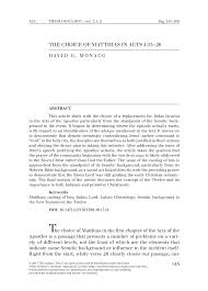 Bible study guides commentary on hebrews john calvin. Pdf The Choice Of Matthias In Acts 1 15 26