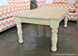 19.5h * 42w * 22d Haven Turned Leg Coffee Table Ana White