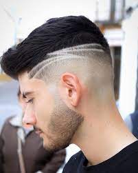 In this look, the barber will often clean up the temples and necklines with straight or. 60 Most Creative Haircut Designs With Lines Stylish Haircut Designs Lines For Men Men S Style