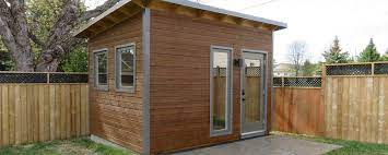 Mcombo outdoor wooden storage cabinet backyard garden shed tool sheds utility organizer with lockable double doors 1000 (natural). Backyard Escape Studios Ontario S Shed Innovators Studios Sheds