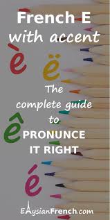 E With Accent French Pronunciation Learn French How To Speak French Learn French Online