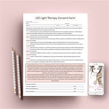 Led Light Therapy Form Light Therapy Forms Esthetician Etsy Consent Forms Light Therapy Led Light Therapy