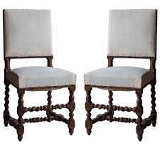 Delightful Pair Of Early 20th Century French Side Chairs With Barley Twist And Bobbin Stret Antique Dining Room Chairs French Side Chairs Antique French Chairs