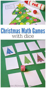 Deal uno cards to compare numbers. Christmas Math Games With Dice Free