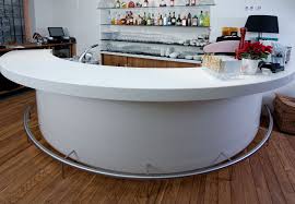 Half Circle Home Use Small White Stone Bar Counter Bar Counter Bars For Home Custom Bar
