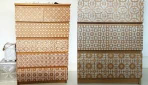 Ikea Mobel Umgestalten Malm Farbe Muster Schablone Ikea Mobel Ikea Tapeten Mobel