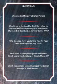 Our online wwe trivia quizzes can be adapted to suit your requirements for taking some of the top wwe quizzes. Wwe Pop Quiz Trivia Deck By Eric Gargiulo Hardcover Barnes Noble