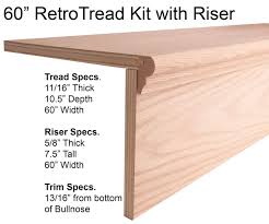 Cheap Stair Parts 60 Retrofit Tread Kit With Riser 47 20 Http Cheapstairparts Com 60 Retrofi Stair Remodel Stairs Treads And Risers Basement Remodeling