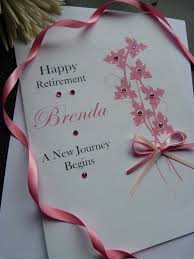 Smiles and tears, excitement and uncertainty, a career full of memories and a future full of possibilities. Handmade Personalised Floral Retirement Card Ebay Retirement Cards Handmade Retirement Cards Cards