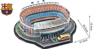 3d Football Field Diy Barcelona Nou Camp Stadium Model Scenes Jigsaw Puzzles Jigsaw Puzzles Football Field Puzzles