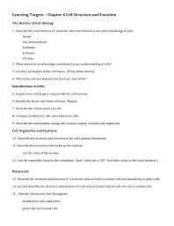 We did not find results for: Learning Targets Chapter 4 Cell Structure And Function