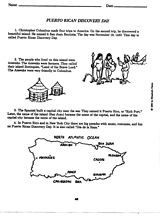 Puerto Rican Discovery Day Printable 3rd 5th Grade Teachervision Com Puerto Ricans Puerto Rico Bilingual Activities