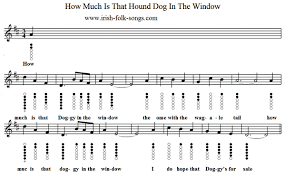 For interactive music score click here. How Much Is That Doggie In The Window Tin Whistle Notes Irish Folk Songs