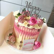 Today S Pink White Cake Creation Dripcake Bmakesx Thanks Again For Our Topper 29th Birthday Cakes Birthday Cake Decorating 21st Birthday Cakes