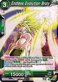 Broly control mechanism was named in the 2017 dragon ball super card game. Amazon Com Dragon Ball Super Tcg Endless Evolution Broly Ball Super Cards P 033 Toys Games