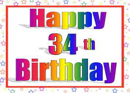 34 Years Old Rainbow Stripe Birthday With Star Border Card Ad Sponsored Rainbow Stripe Years Border Buon Compleanno Auguri Di Buon Compleanno