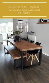 Spektakular Esstisch Und Bank Aus Holz Und An Der Wand Das Robuste Wandregal Mit Esstisch Robuste Wa In 2020 Rustic Dining Table Dining Room Decor Dining Table