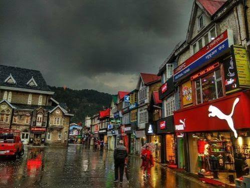 Mall Road Shimla, Night, Snowfall, Shopping, Images, Photo, Timings
