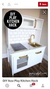 Pin By Corinne Steiner On Playroom Ikea Play Kitchen Diy Play Kitchen Play Kitchen
