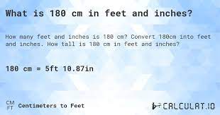 What is 180 cm in feet and inches? - Calculatio