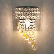 Check spelling or type a new query. Buy Phenas Modern Wall Sconce Crystal Wall Light Fixtures Indoor K9 Crystal Wall Lamp Chrome Finish Stainless Steel E12 Lamp Base For Bedroom Bedside Living Room Girl Room Hallway Stairs Online In